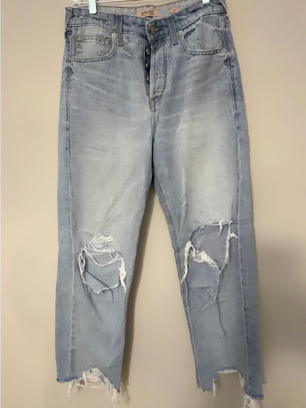 Ariat Women's Light Wash Distressed Relaxed Jeans